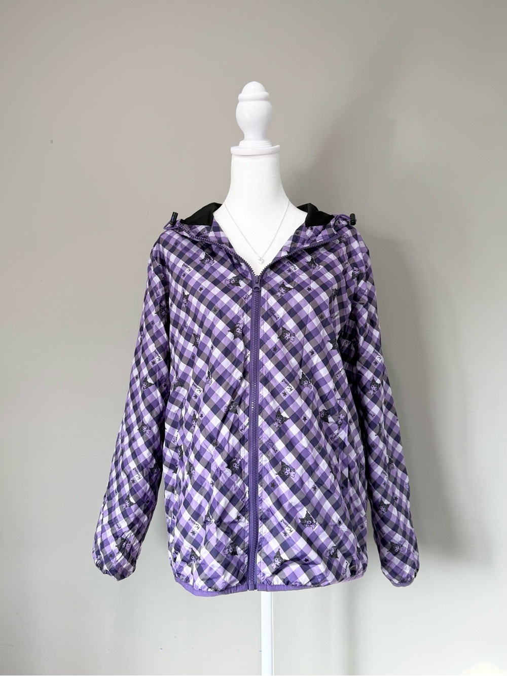Sanrio Kuromi Purple Packable Windbreaker Jacket